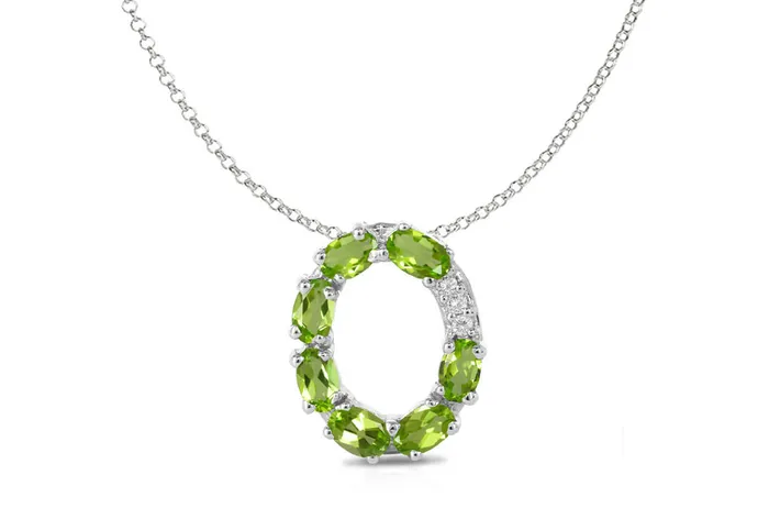 Albert Hern Pendant Letter O Initial 18kt Gold Necklaces