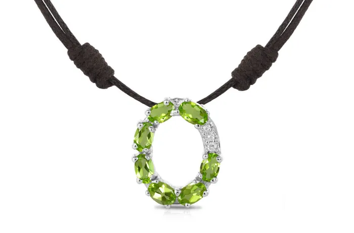 Albert Hern Pendant Letter O Initial 18kt Gold Necklaces