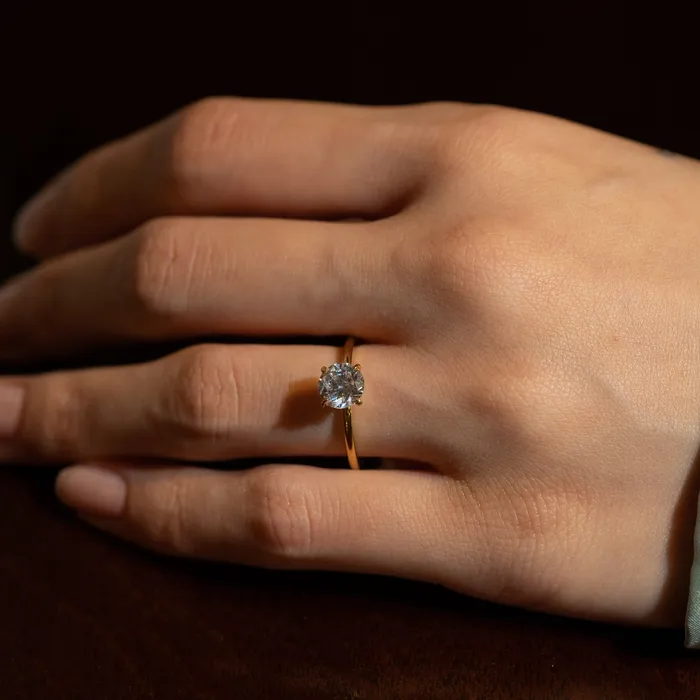 Alta Solitaire Plain Ring PRMAL Rings