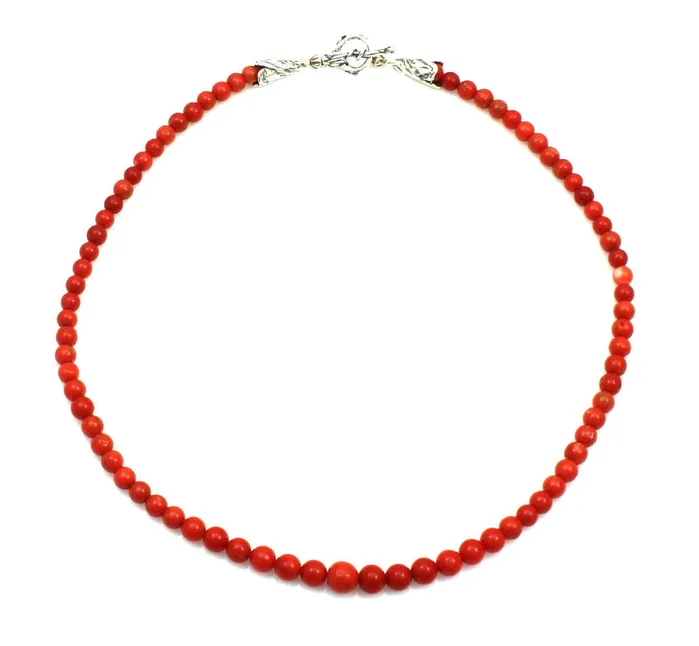 Antique Natural Mediterranean Coral Rounded Necklace Pam Springall Necklaces