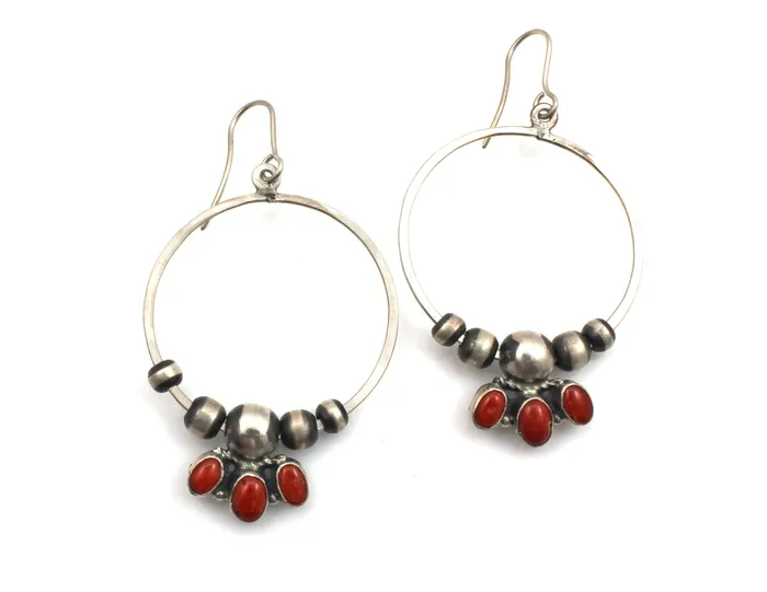 Coral Pueblo Earrings Don Lucas Earrings