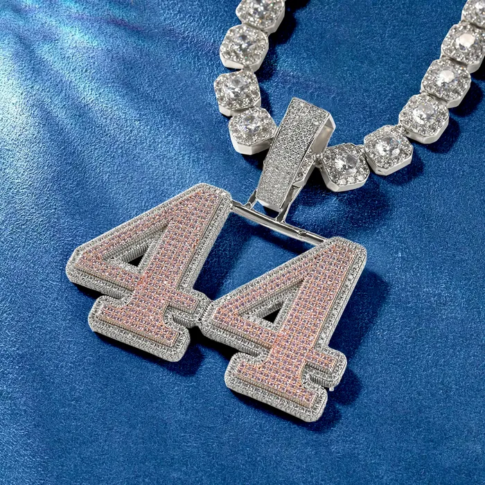 IceZeusShop Necklaces Custom Bold LettersNumber Pendant