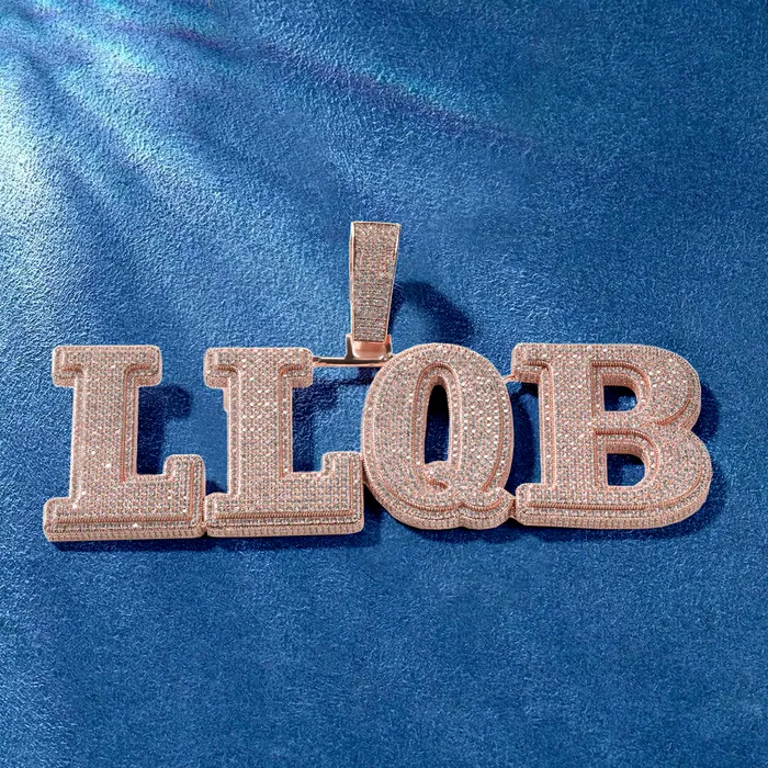 IceZeusShop Necklaces Custom Bold LettersNumber Pendant