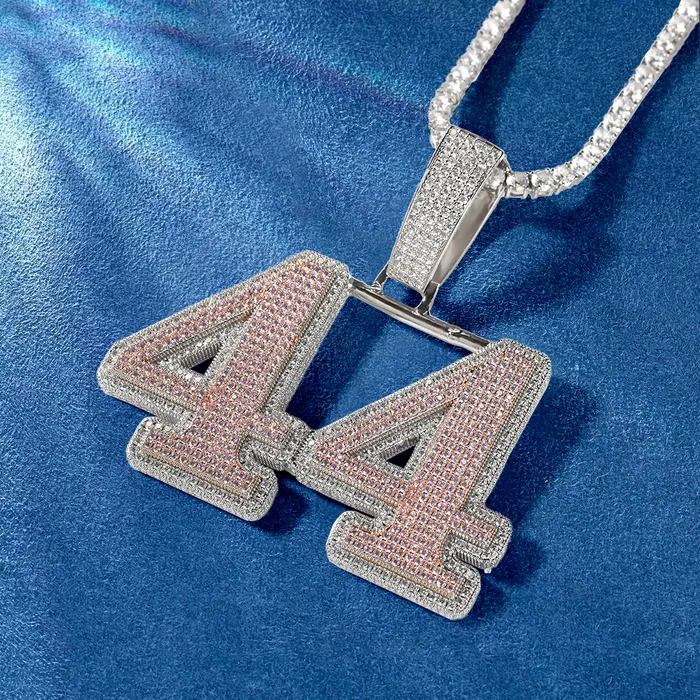 IceZeusShop Necklaces Custom Bold LettersNumber Pendant
