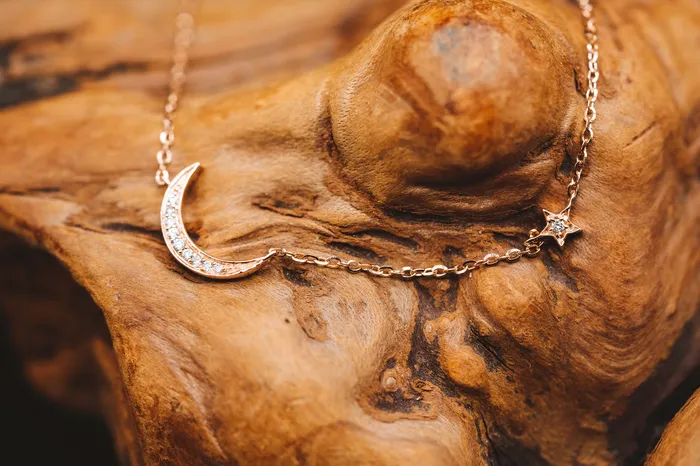 Necklaces 14k Yellow Gold Moon and Star Necklace Wilkerson