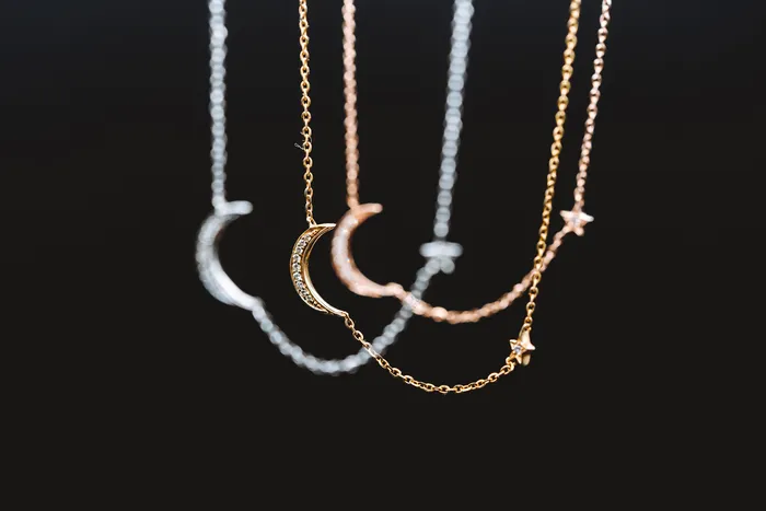 Necklaces 14k Yellow Gold Moon and Star Necklace Wilkerson