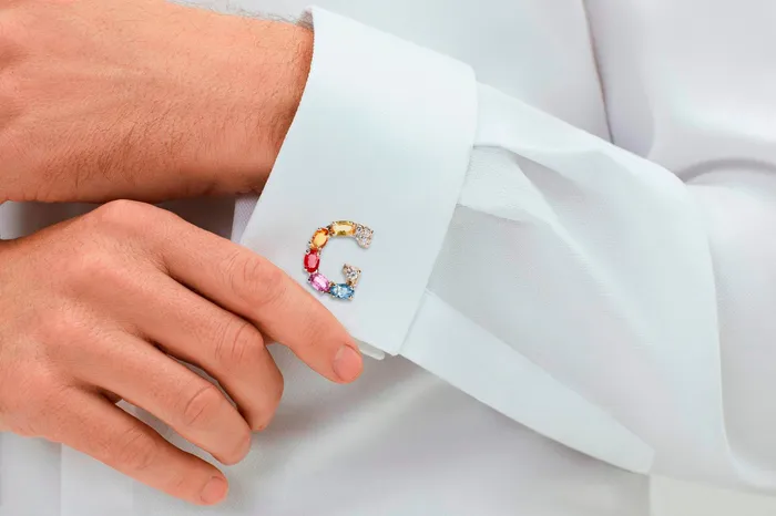 Necklaces Cufflinks Letter G Initial 18kt Gold Albert Hern
