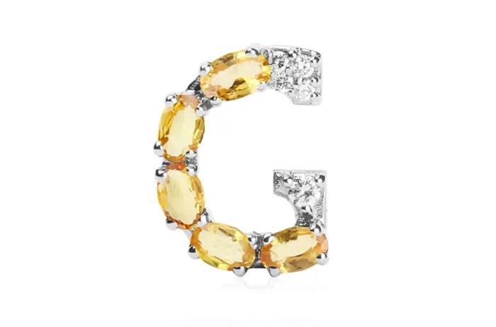 Necklaces Cufflinks Letter G Initial 18kt Gold Albert Hern