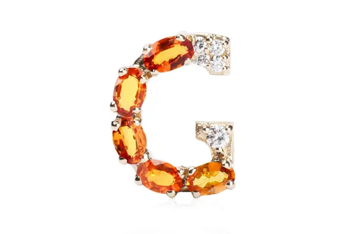 Necklaces Cufflinks Letter G Initial 18kt Gold Albert Hern