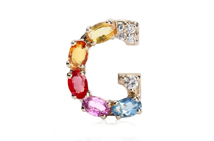 Necklaces Cufflinks Letter G Initial 18kt Gold Albert Hern