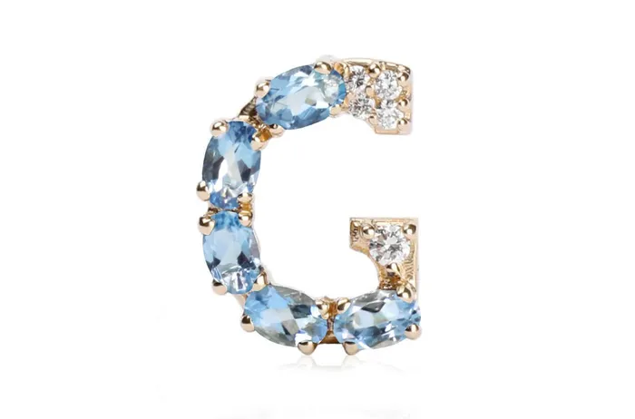 Necklaces Cufflinks Letter G Initial 18kt Gold Albert Hern