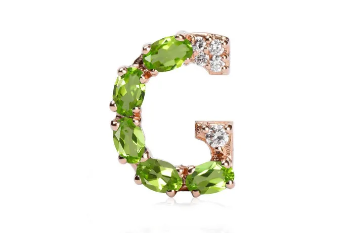 Necklaces Cufflinks Letter G Initial 18kt Gold Albert Hern
