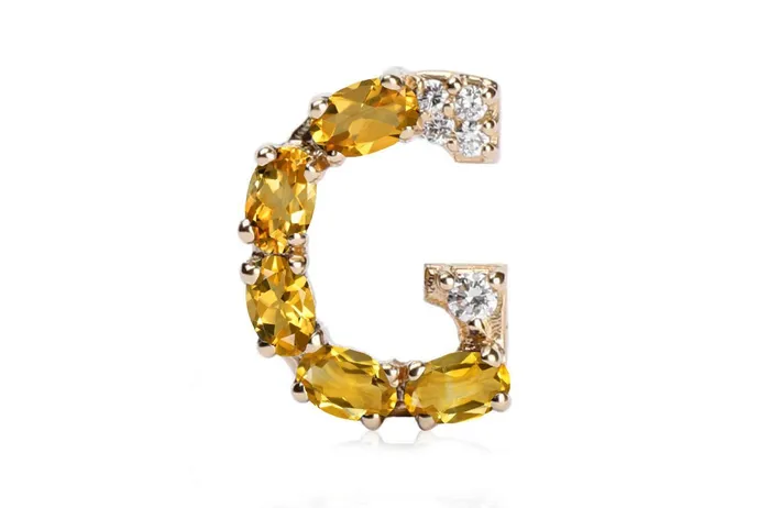 Necklaces Cufflinks Letter G Initial 18kt Gold Albert Hern