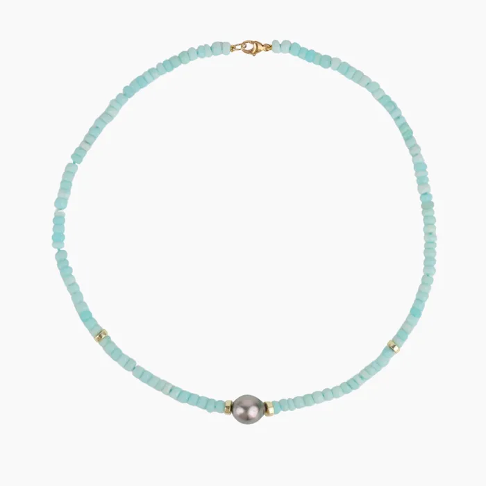 Necklaces misha hawaii Opal Tahitian Pearl Necklace
