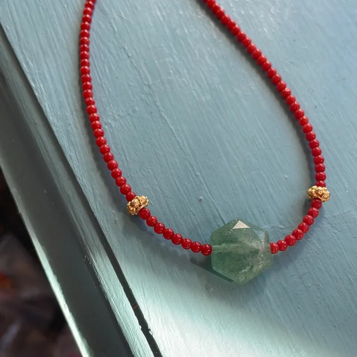Vintage Paris Jewelry Necklaces Italian Coral Beaded Necklace Chalcedony Stars Gold Filled Handmade Vintage Paris Jewelry Necklaces Italian Coral Beaded Necklace Chalcedony Stars Gold Filled Handmade