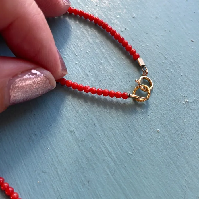 Vintage Paris Jewelry Necklaces Italian Coral Beaded Necklace Chalcedony Stars Gold Filled Handmade Vintage Paris Jewelry Necklaces Italian Coral Beaded Necklace Chalcedony Stars Gold Filled Handmade
