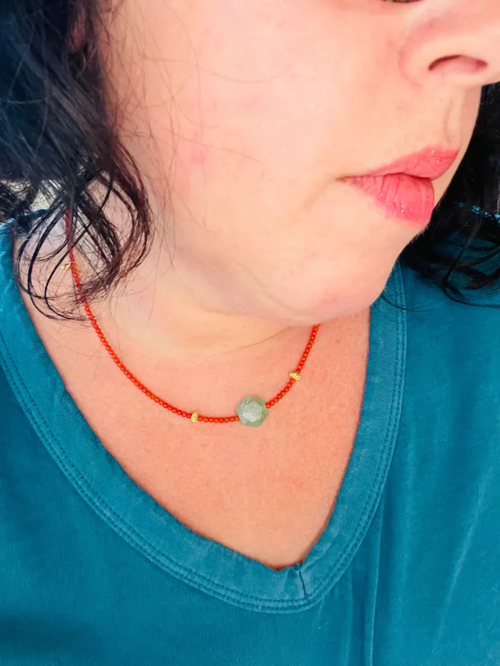 Vintage Paris Jewelry Necklaces Italian Coral Beaded Necklace Chalcedony Stars Gold Filled Handmade Vintage Paris Jewelry Necklaces Italian Coral Beaded Necklace Chalcedony Stars Gold Filled Handmade
