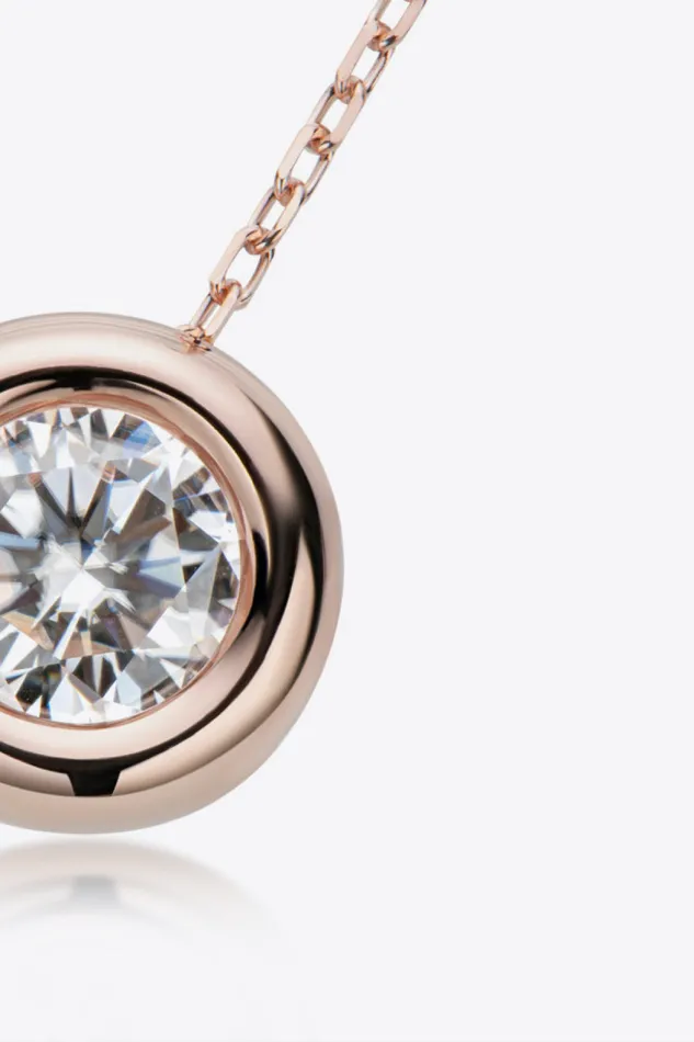 1 Carat Moissanite Pendant 925 Sterling Silver Necklace Trendsi Necklaces