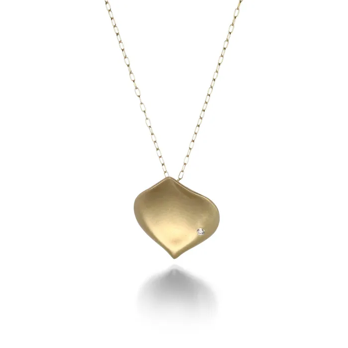 10k Medium Rose Petal Necklace Annette Ferdinandsen Necklaces
