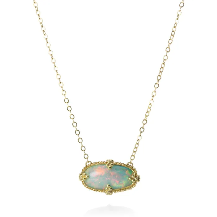 Amali Necklaces Horizontally Set Opal Necklace