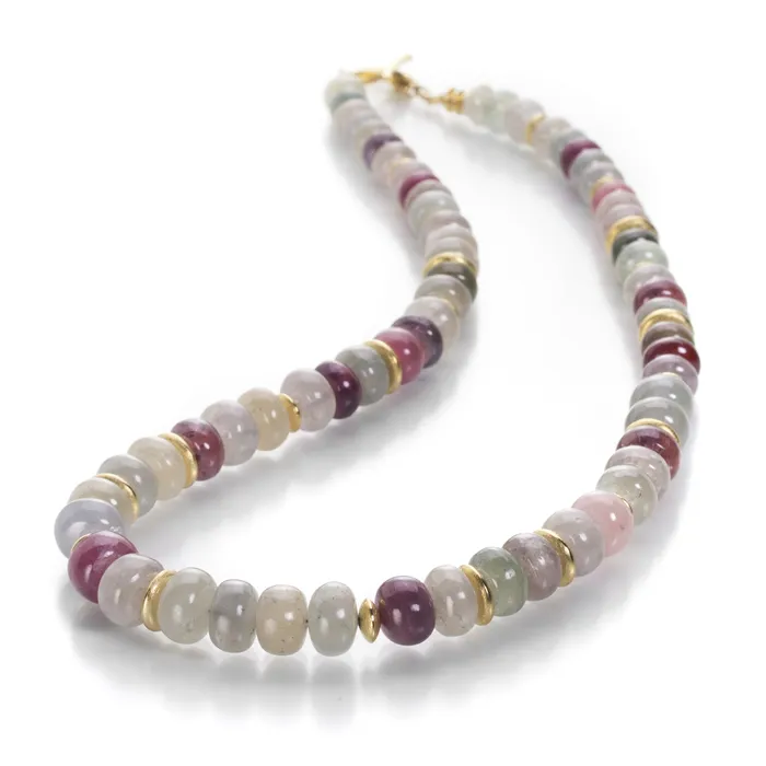 Barbara Heinrich Necklaces Gray and Pink Sapphire Necklace