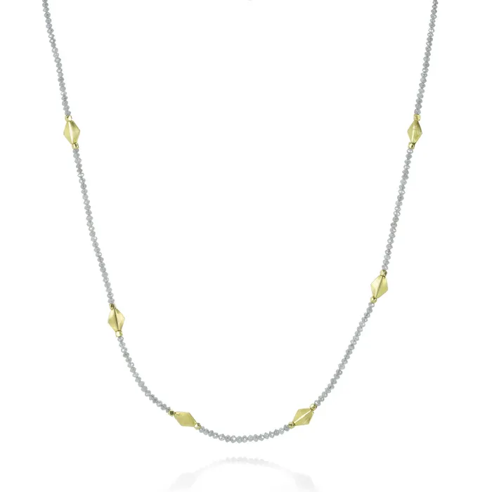 Barbara Heinrich Necklaces Tiny Faceted Gray Diamond Necklace