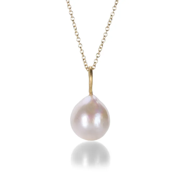 Baroque Pearl Drop Necklace Rosanne Pugliese Necklaces