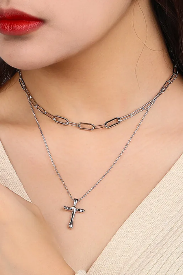 Cross Pendant 925 Sterling Silver Necklace Trendsi Necklaces
