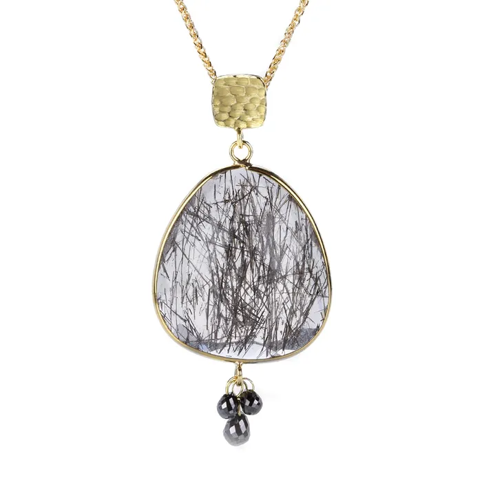 Diamond and Tourmalated Quartz Necklace Barbara Heinrich Necklaces