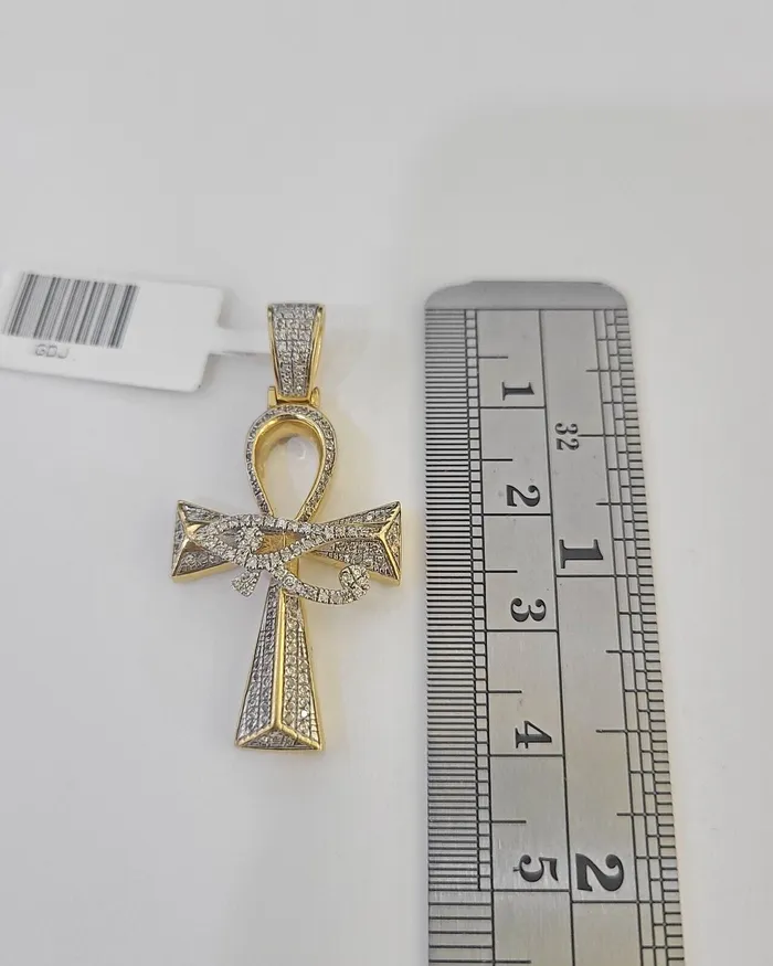Globalwatches10 Necklaces 10k Milano Rope Chain Diamond Evil Eye Cross Charm Necklace SET 3mm 1824