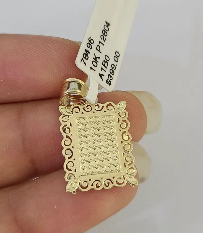 Gold and Diamond Necklaces 10k Gold Initial N Charm Rope Chain 1626 25mm SET Necklace Alphabet Pendant