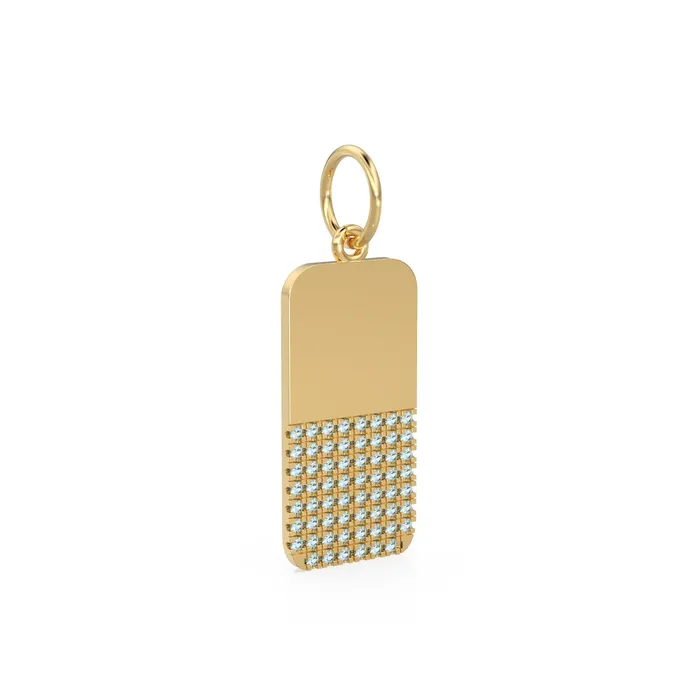 Jalvi Co Large Rectangle Pave Aquamarine Dog Tags 18k Solid Gold Rectangle Charm Pendant Military Aquamarine Square Men Necklace for Him March Necklaces Jalvi Co Large Rectangle Pave Aquamarine Dog Tags 18k Solid Gold Rectangle Charm Pendant Military Aquamarine Square Men Necklace for Him March Necklaces