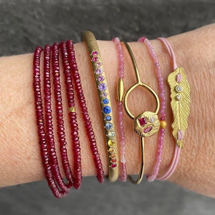 Lene Vibe Bracelets Light Pink Feather Bracelet Lene Vibe Bracelets Light Pink Feather Bracelet