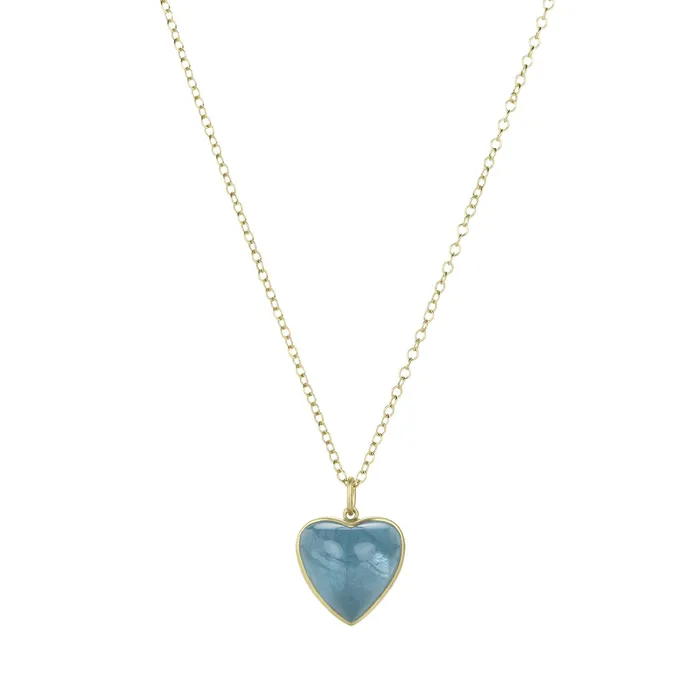Lola Brooks Necklaces Aquamarine Sweetheart Pendant Necklace Lola Brooks Necklaces Aquamarine Sweetheart Pendant Necklace
