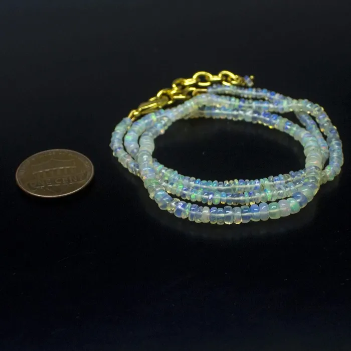 Necklaces Beads Supplies USA Ethiopian Opal Smooth Rondelle Beads Gold Vermeil Necklace 18 3mm 4mm Necklaces Beads Supplies USA Ethiopian Opal Smooth Rondelle Beads Gold Vermeil Necklace 18 3mm 4mm
