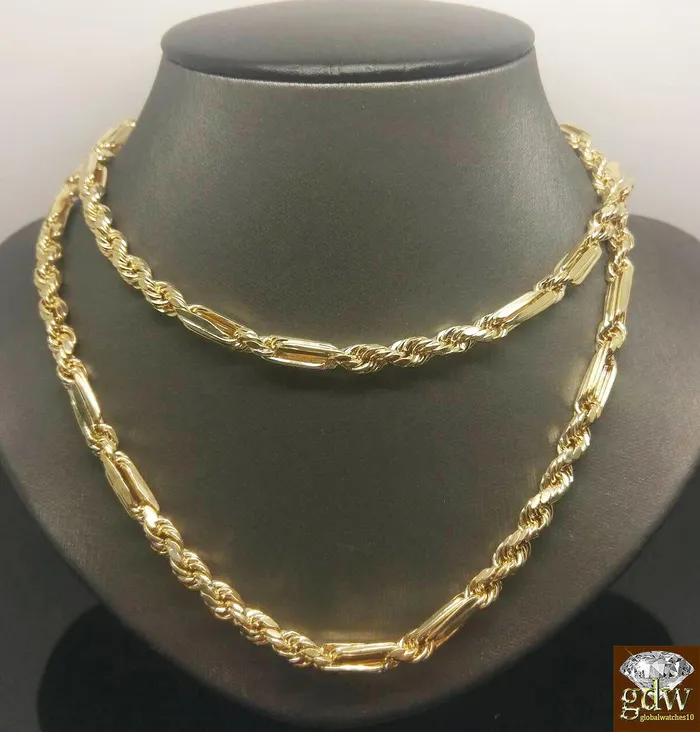 Necklaces Gold and Diamond 10k Gold Milano Rope chain 6mm 22 Inch Yellow Gold Necklace Necklaces Gold and Diamond 10k Gold Milano Rope chain 6mm 22 Inch Yellow Gold Necklace