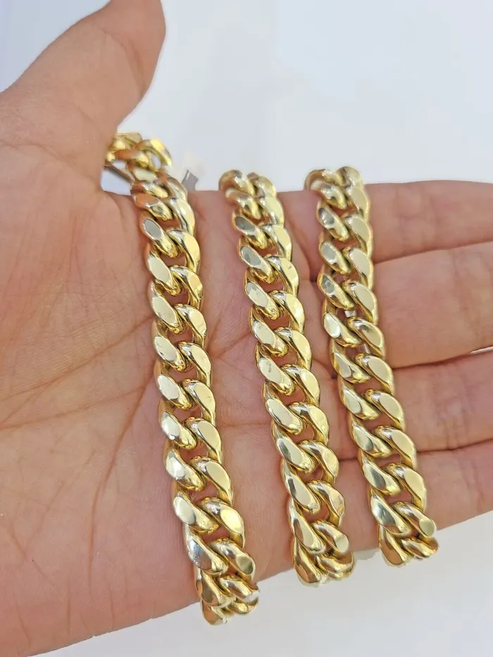 Necklaces Gold and Diamond Real 14k Gold Miami Cuban Link Chain Necklace 10mm 22 Box lock 14kt Yellow Gold Necklaces Gold and Diamond Real 14k Gold Miami Cuban Link Chain Necklace 10mm 22 Box lock 14kt Yellow Gold