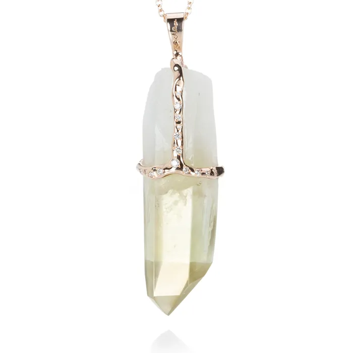 Necklaces Sirciam Grande Smoky Quartz Healing Stone Necklace