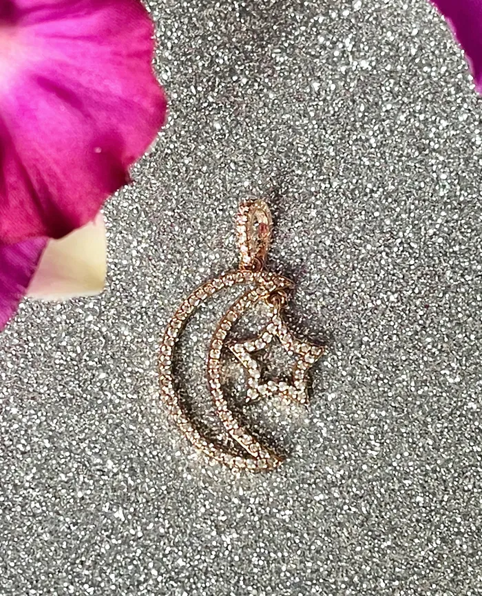 Necklaces Sophiareneboutiquecom Rose Pave Moon Dangling Star Pendant