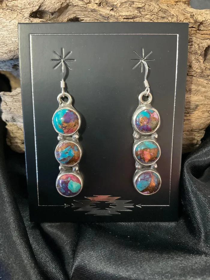 Oyster Copper Turquoise Earrings Chris Crosbys Purple Coyote Earrings Oyster Copper Turquoise Earrings Chris Crosbys Purple Coyote Earrings