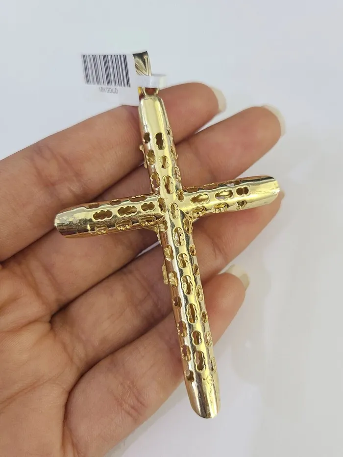 Real 10k Rope Chain Jesus Cross Charm Set 8mm 2030 Inch Necklace Yellow Gold Globalwatches10 Necklaces