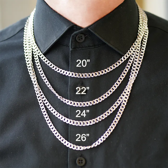 Sterling Silver 640MM Concave Curb Chain 22inch Independent Jewellers Necklaces