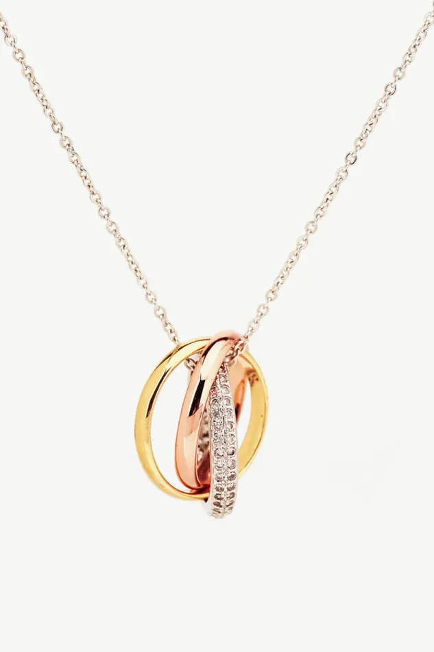 Trendsi Necklaces Cubic Zirconia Ring Pendant Necklace