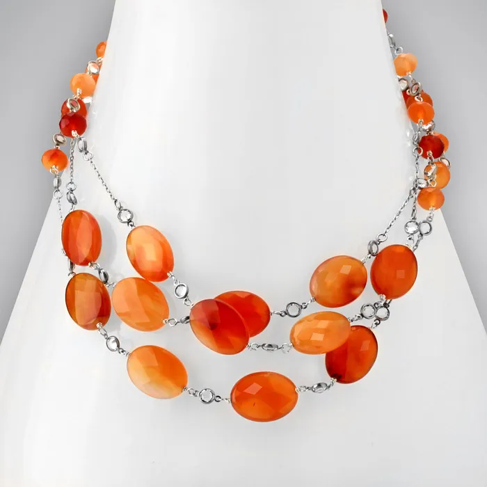 Carnelian Necklace340120 Elisa Ilana Necklaces