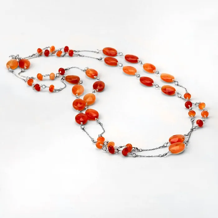 Carnelian Necklace340120 Elisa Ilana Necklaces