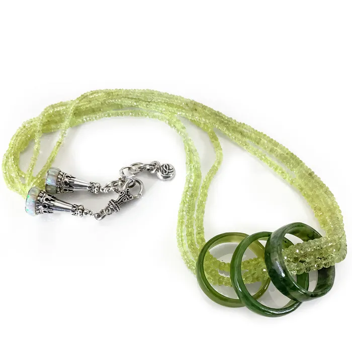 Chrysolite Rings Of Jade Necklace Elisa Ilana Necklaces Chrysolite Rings Of Jade Necklace Elisa Ilana Necklaces