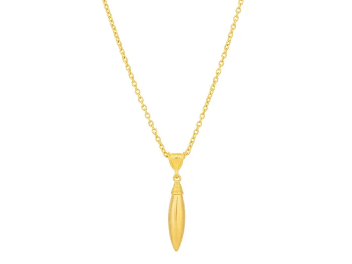 GG GOLD CLS Necklaces GURHAN Wheat Gold Pendant Necklace 20mm Long Drop