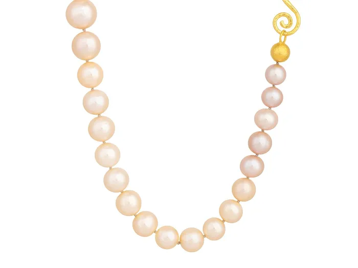 GG GOLD OOAK Necklaces GURHAN Oyster Gold Pearl Beaded Long Necklace 15mm Pink GG GOLD OOAK Necklaces GURHAN Oyster Gold Pearl Beaded Long Necklace 15mm Pink