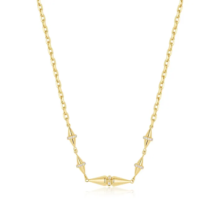 Necklaces Ania Haie Polished Punk Gold Geometric Chain Necklace