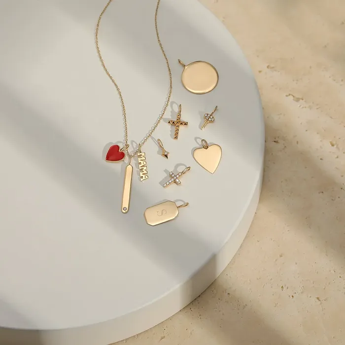 Necklaces Aurelie Gi Dulcie Tiny Candy Red Heart Pendant Necklaces Aurelie Gi Dulcie Tiny Candy Red Heart Pendant